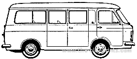 Fiat 238 Bus - Фиат - чертежи, габариты, рисунки автомобиля