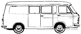 Fiat 238 Kombi - Фиат - чертежи, габариты, рисунки автомобиля