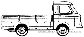 Fiat 238 Pick-up - Фиат - чертежи, габариты, рисунки автомобиля