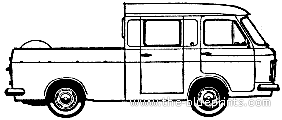 Fiat 238 Pick-up Double Cab - Fiat - drawings, dimensions, pictures of the car