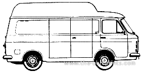 Fiat 238 Van High Roof - Фиат - чертежи, габариты, рисунки автомобиля