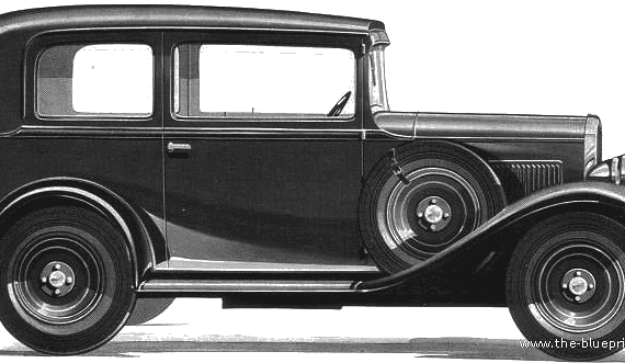 Fiat 508 Ballila 2-Door Berlina (1934) - Фиат - чертежи, габариты, рисунки автомобиля