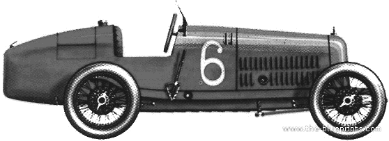 Fiat 801 GP (1921) - Фиат - чертежи, габариты, рисунки автомобиля
