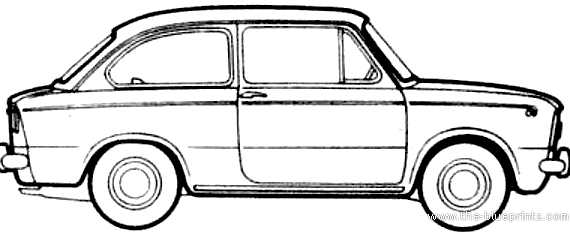Fiat 850 Special (1968) - Фиат - чертежи, габариты, рисунки автомобиля