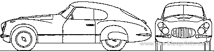 Fiat 8V Otto Vu - Фиат - чертежи, габариты, рисунки автомобиля