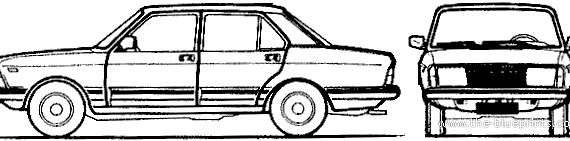 Fiat Argenta ie (2000) - Фиат - чертежи, габариты, рисунки автомобиля