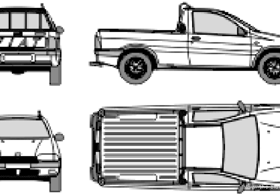 Fiat BR Strada (2002) - Фиат - чертежи, габариты, рисунки автомобиля