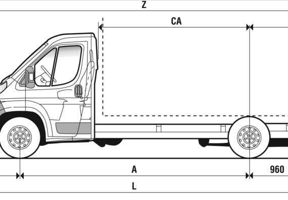 Fiat Ducato Chassis Cab (2007) - Fiat - drawings, dimensions, pictures of the car