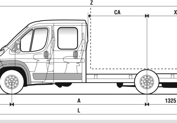 Fiat Ducato Chassis Maxi Double (2007) - Fiat - drawings, dimensions, pictures of the car