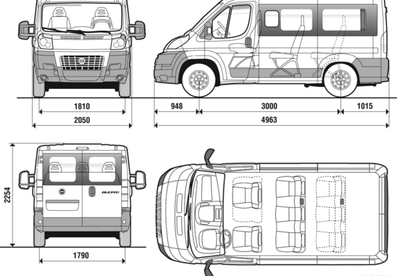 Fiat Ducato Combi (2007) - Fiat - drawings, dimensions, pictures of the car