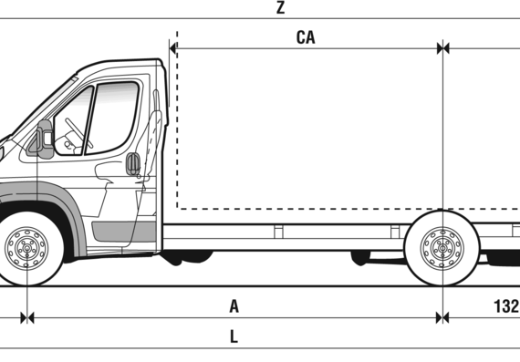 Fiat Ducato Maxi Chassis Cab (2007) - Fiat - drawings, dimensions, pictures of the car