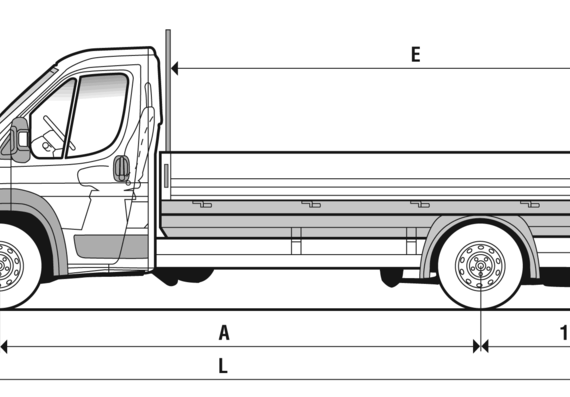 Fiat Ducato Maxi Dropside (2007) - Fiat - drawings, dimensions, pictures of the car