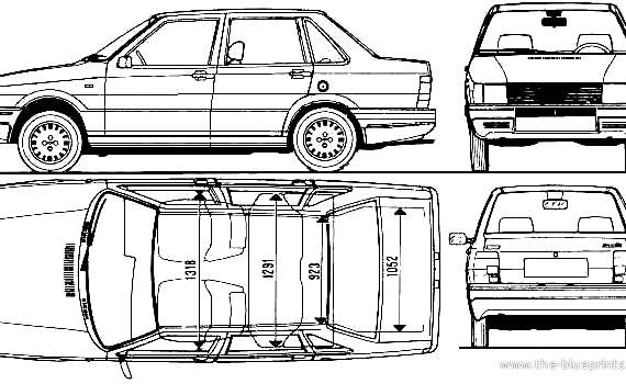 Fiat Duna 70 (1988) - Фиат - чертежи, габариты, рисунки автомобиля