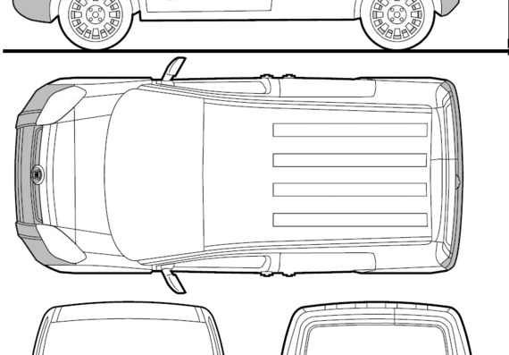 Fiat Fiorino Combi (2008) - Фиат - чертежи, габариты, рисунки автомобиля