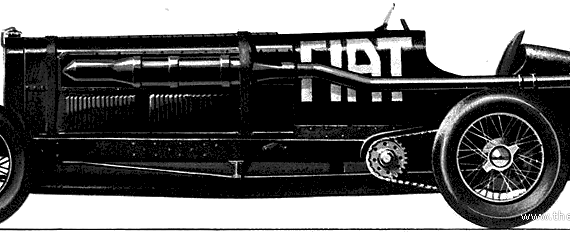 Fiat Mephistopheles 21.7L Land Speed Rekord Car (1924) - Fiat - drawings, dimensions, pictures of the car