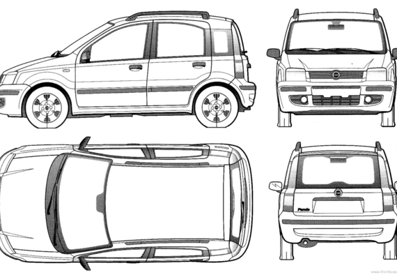 Fiat Nuova Panda - Фиат - чертежи, габариты, рисунки автомобиля