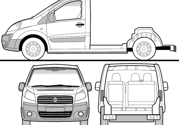 Fiat Scudo Chassis (2008) - Fiat - drawings, dimensions, pictures of the car
