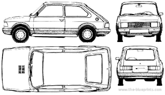 Fiat Spazio TR (Argentina) (1986) - Фиат - чертежи, габариты, рисунки автомобиля