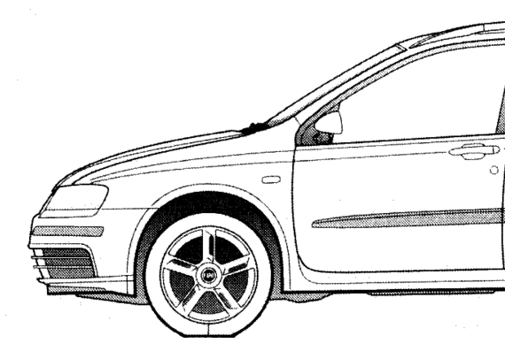 Fiat Stilo - Фиат - чертежи, габариты, рисунки автомобиля