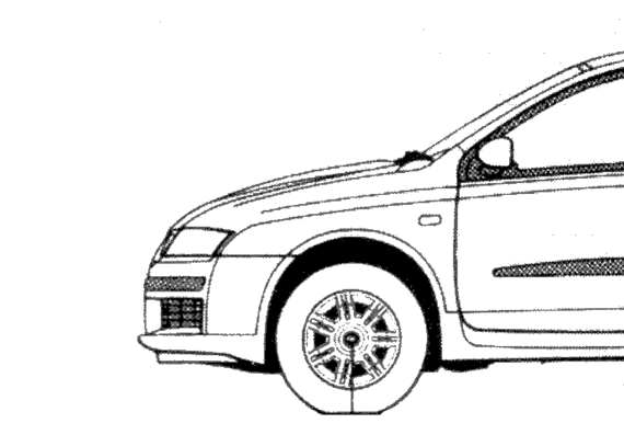 Fiat Stilo 3-Door - Фиат - чертежи, габариты, рисунки автомобиля