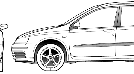 Fiat Stilo Multi Wagon (2005) - Фиат - чертежи, габариты, рисунки автомобиля