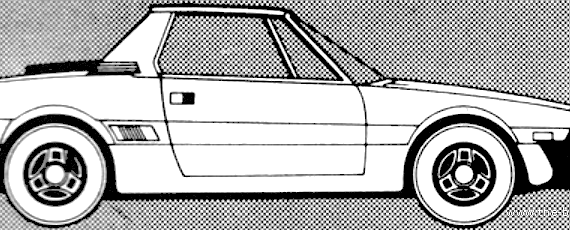 Fiat X1-9 (1980) - Фиат - чертежи, габариты, рисунки автомобиля