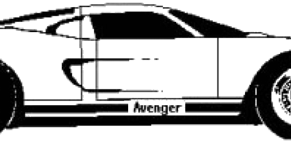Fiberfab Avenger GT-15 - Разные автомобили - чертежи, габариты, рисунки автомобиля