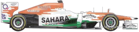 Force India Mercedes VJM05 MF1 GP (2012) - Разные автомобили - чертежи, габариты, рисунки автомобиля