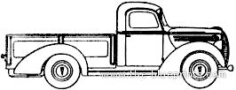 Ford 0.75ton Pick-up Truck (1939) - Ford - drawings, dimensions, pictures of the car