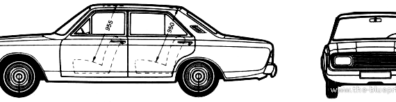 Ford 17M P7B - Форд - чертежи, габариты, рисунки автомобиля