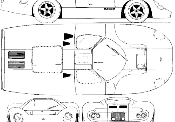 Ford 3L (1968) - Форд - чертежи, габариты, рисунки автомобиля