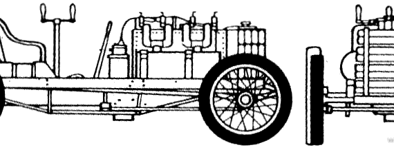 Ford 999 (1904) - Форд - чертежи, габариты, рисунки автомобиля