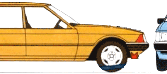 Ford AUS Falcon XD GL (1979) - Форд - чертежи, габариты, рисунки автомобиля