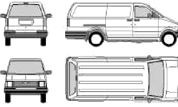 Ford Aerostar LWB (1998) - Форд - чертежи, габариты, рисунки автомобиля