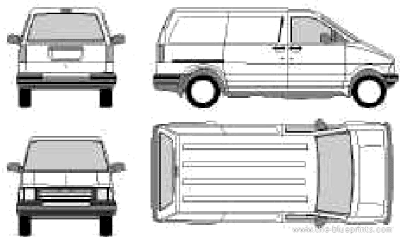 Ford Aerostar SWB (1998) - Форд - чертежи, габариты, рисунки автомобиля