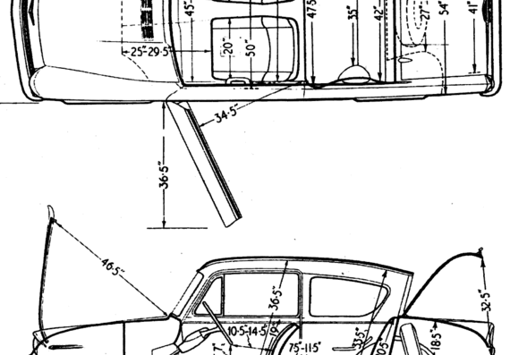 Ford Anglia 105E Super 1200 (1962) - Форд - чертежи, габариты, рисунки автомобиля