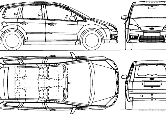 Ford C-Max - Форд - чертежи, габариты, рисунки автомобиля
