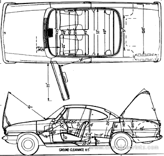 Ford Capri GT (1963) - Форд - чертежи, габариты, рисунки автомобиля