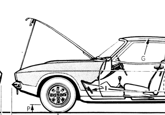 Ford Capri Mk.II 1600 XL (1974) - Форд - чертежи, габариты, рисунки автомобиля