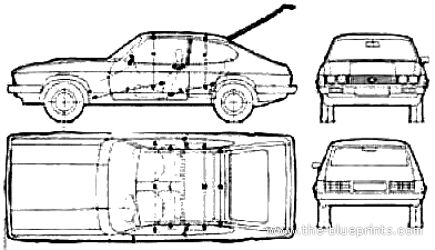 Ford Capri Mk. III - Форд - чертежи, габариты, рисунки автомобиля