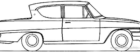 Ford Consul Classic 315 2-Door (1962) - Форд - чертежи, габариты, рисунки автомобиля