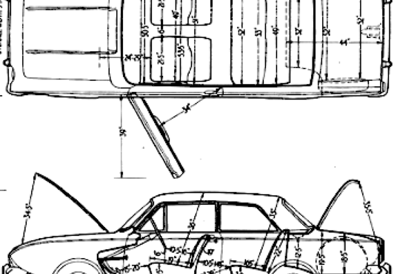 Ford Consul Corsair 2-Door 1500 (1964) - Форд - чертежи, габариты, рисунки автомобиля
