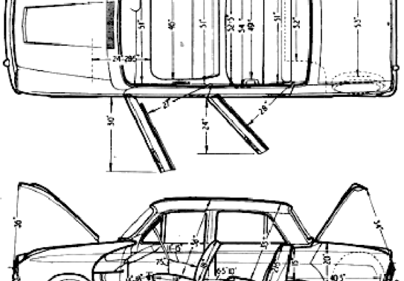 Ford Consul Cortina Mk1 1500 Super (1964) - Форд - чертежи, габариты, рисунки автомобиля