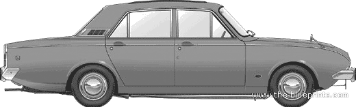 Ford Corsair - Форд - чертежи, габариты, рисунки автомобиля