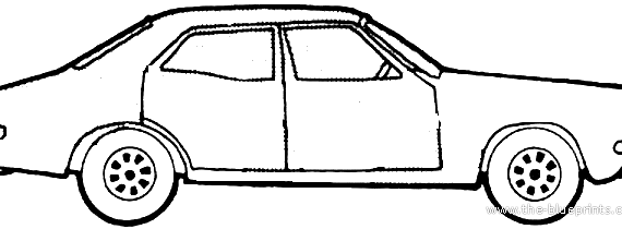 Ford Cortina Mk.III 2000 GXL (1972) - Форд - чертежи, габариты, рисунки автомобиля
