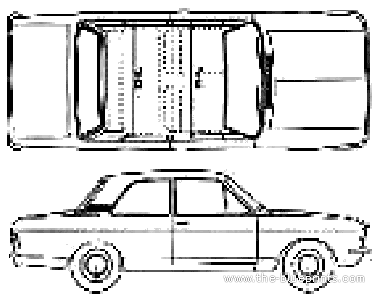 Ford Cortina Mk.II 2-Door (1967) - Форд - чертежи, габариты, рисунки автомобиля