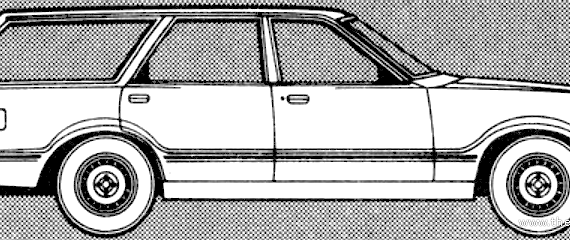Ford Cortina Mk.IV 2.0 GL Estate (1981) - Форд - чертежи, габариты, рисунки автомобиля