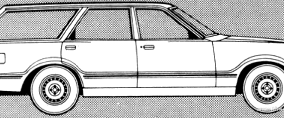 Ford Cortina Mk.IV 2.0 Ghia Estate (1981) - Форд - чертежи, габариты, рисунки автомобиля