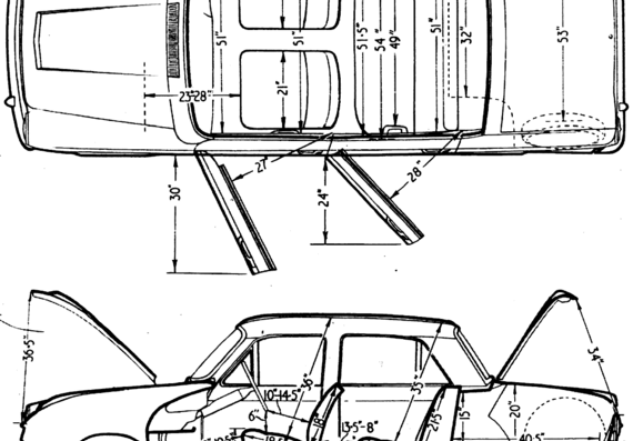 Ford Cortina Mk.I Super 1500 (1963) - Форд - чертежи, габариты, рисунки автомобиля