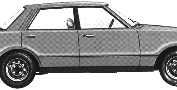 Ford Cortina Nk.IV (1976) - Форд - чертежи, габариты, рисунки автомобиля